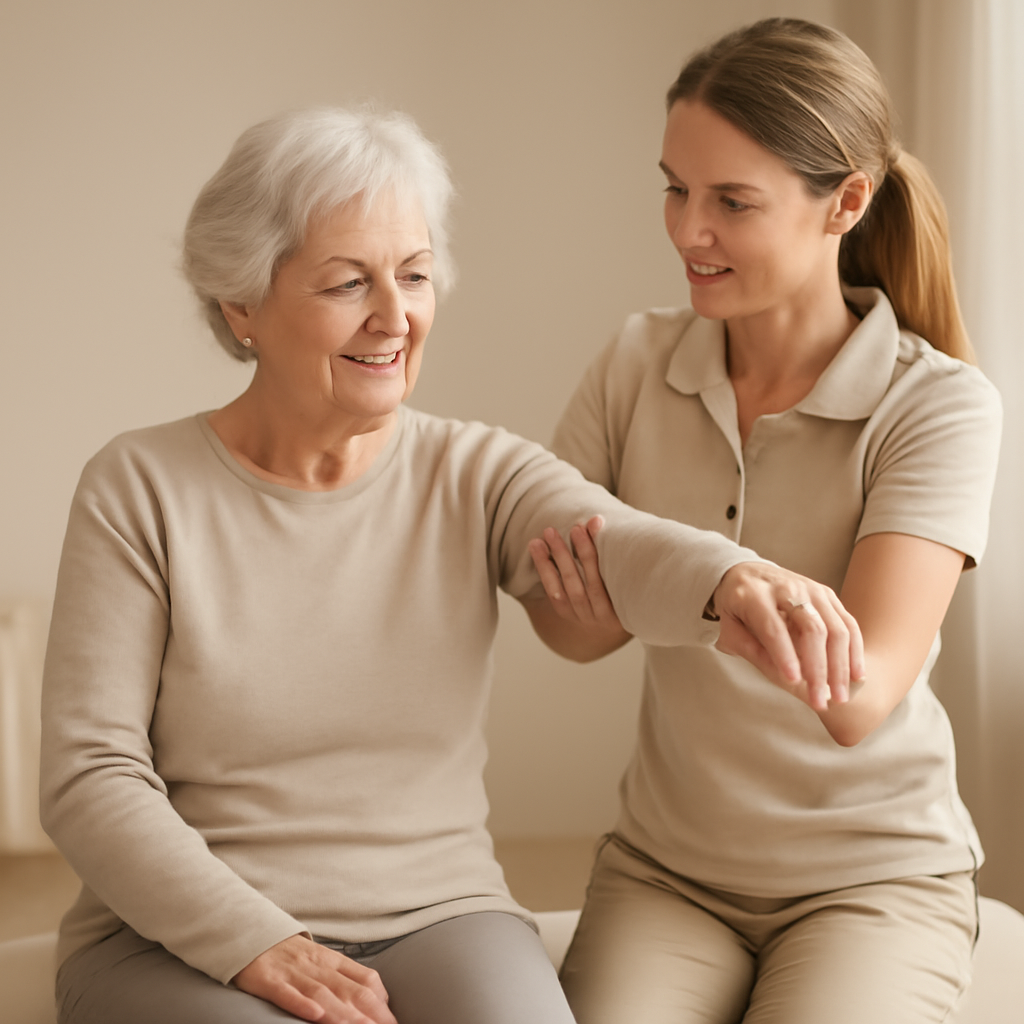 Physiotherapy session in a sanatorium setting